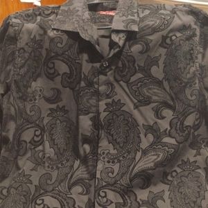 Victorian Black Dress Shirt Mens Lrg.